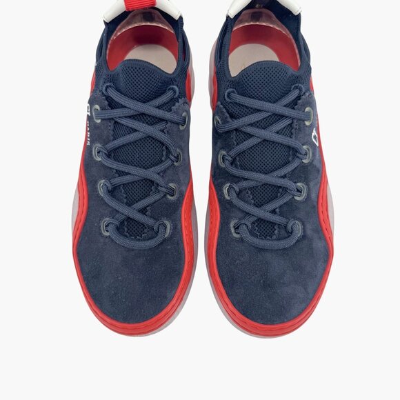 Christian Louboutin Arpoador Navy Drawstring Sock Sneakers Size 37 US 7 Women's - Picture 4 of 15